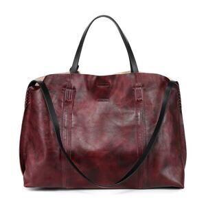 OLD TREND Women's Genuine Leather "Forest Island" Carryall Bag in Rusty Red